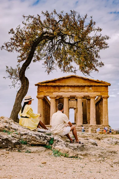 Agrigento Sicílie, Údolí chrámů, Agrigento, Sicílie, — Stock fotografie