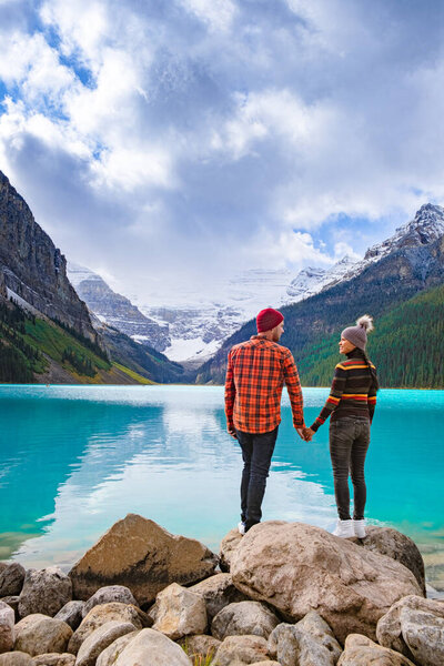 Lake Louise Canadian rockies Banff national park, Beautiful autumn views of iconic Lake Louise in Banff National Park in the Rocky Mountains of Alberta Canada