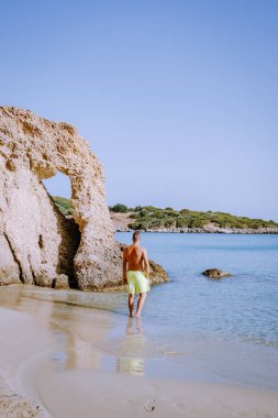 Voulisma plajı tropik plajı, Istron, Girit, Yunanistan