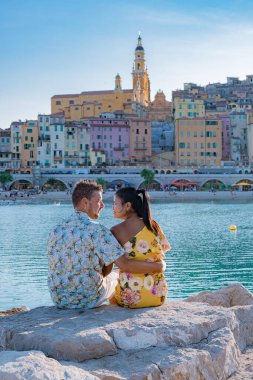 Yaz boyunca Menton, Provence-Alpes-Cote dAzur, Fransa