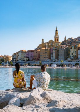 Yaz boyunca Menton, Provence-Alpes-Cote dAzur, Fransa