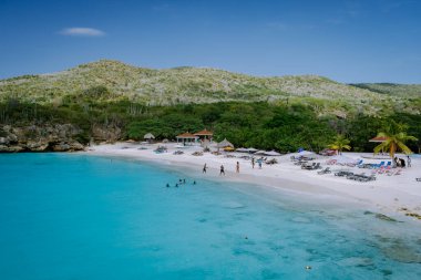 Beyaz sahil Grote Knip, Curacao, Hollanda Mavi okyanus Curacao Karayip Adası