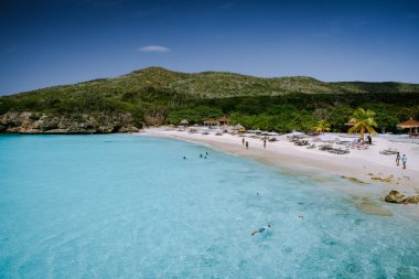 Beyaz sahil Grote Knip, Curacao, Hollanda Mavi okyanus Curacao Karayip Adası