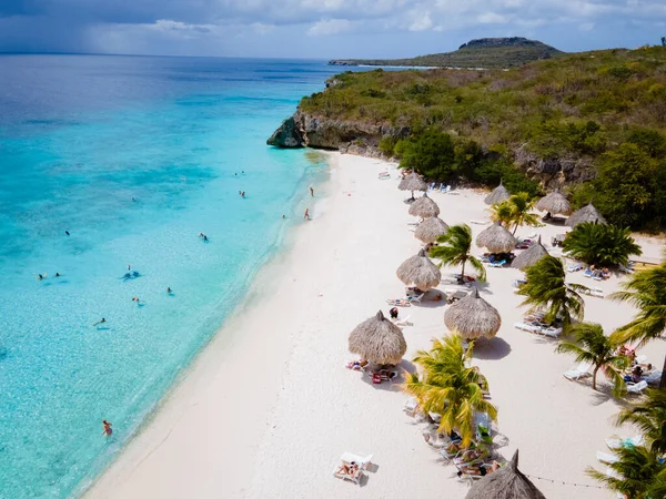 Spiaggia di Cas Abou sull'isola caraibica di Curacao, Playa Cas Abou a Curacao Caraibi — Foto Stock