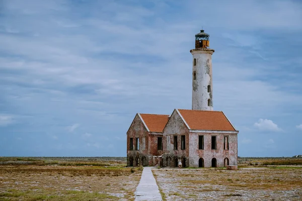 Island of Klein Curacao in the Caribbean near the Island Curacao with the red lighthouse , small island Curacao — Stock Photo, Image