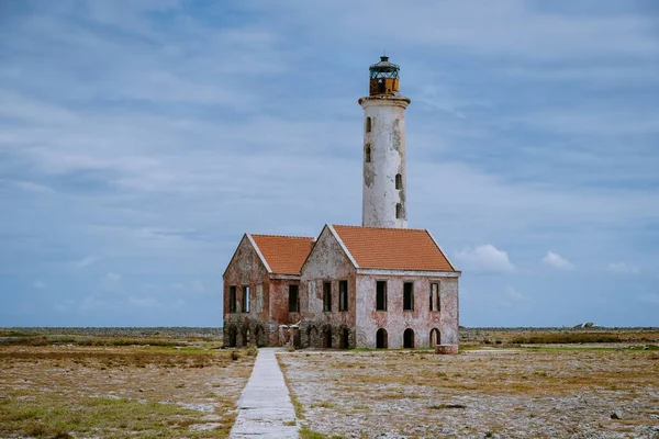 Island of Klein Curacao in the Caribbean near the Island Curacao with the red lighthouse , small island Curacao — Stock Photo, Image