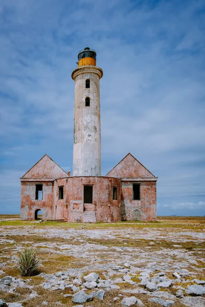 Island of Klein Curacao in the Caribbean near the Island Curacao with the red lighthouse , small island Curacao — Stock Photo, Image