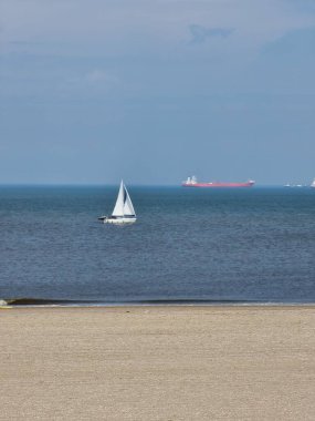  Dönme dolap Scheveningen 'deki iskele, Lahey, Hollanda