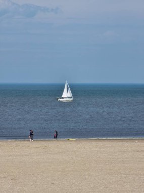  Dönme dolap Scheveningen 'deki iskele, Lahey, Hollanda