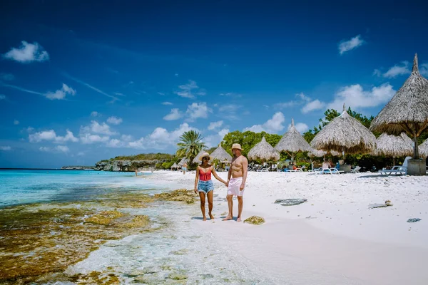 Cas Abou Beach Curazao en la isla caribeña de Curazao, Playa Cas Abou en Curazao Caribe —  Fotos de Stock