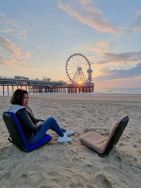 The Ferris Wheel The Pier at Scheveningen, The Hague, The Netherlands — 스톡 사진