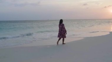 Palm Beach Aruba, muhteşem tropikal plaj, okyanusa dalan palmiye ağacı, altın kum ve mavi gökyüzü.