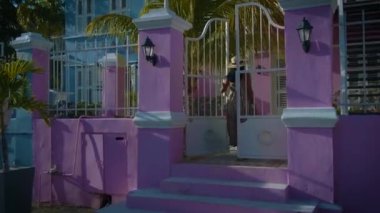 Curacao, Willemstad Punda ve Otrobanda Pietermaai bölgesinde renkli kayalar, Pietermaai Curacao 'da çok renkli evler., 
