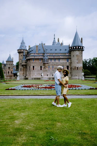 Castillo de Haar Utrecht, vista de De Haar Castillo en holandés Kasteel de Haar se encuentra en Utrecht Países Bajos los edificios actuales todos construidos sobre el castillo original, fecha de 1892 — Foto de Stock