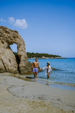 Voulisma plajı tropik plajı, Istron, Girit, Yunanistan