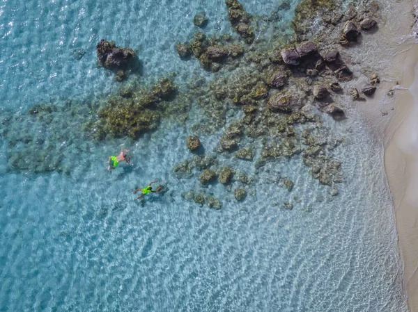 Tropisk strand Voulisma stranden, Istron, Kreta, Grekland — Stockfoto