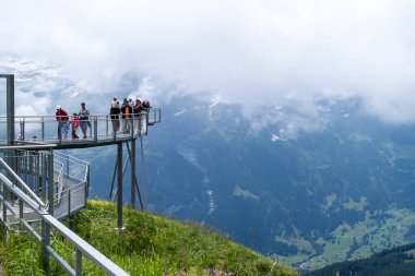 Grindelwald, İsviçre Grindelwald. Arka planda Mattenberg 'in parçaları, Bachalpsee Gölü' nün yukarısında Bernese sıradağları var. En yüksek tepeler Eiger, Jungfrau ve Faulhorn ünlü yerlerdedir. İsviçre Alpleri