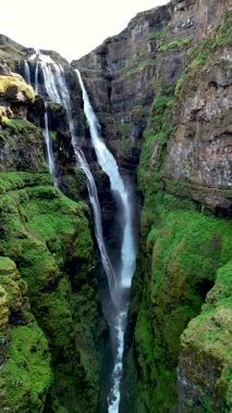 İzlanda 'nın en yüksek şelalesi olan Glymur şelalesinin çarpıcı güzelliğini tecrübe edin. Su, canlı yeşillik ve engebeli manzaralarla çerçevelenmiş kayalık uçurumlardan zarifçe aşağı süzülür. Şaşırmaya hazır ol..
