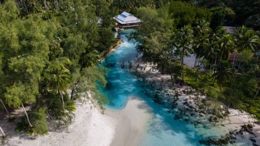 Tayland 'daki Koh Kood Adası' nın sakin cazibesini keşfedin. Çarpıcı turkuaz sular, canlı palmiye ağaçları ve yemyeşil bitkilerle çevrili kumlu kıyılarla nazikçe buluşuyor..