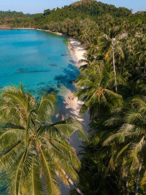 Bozulmamış Koh Kood adasında yer alan Takhian Sahili, bereketli palmiye ağaçları ve kristal berrak sularla çevrili yumuşak beyaz kumlara sahiptir..