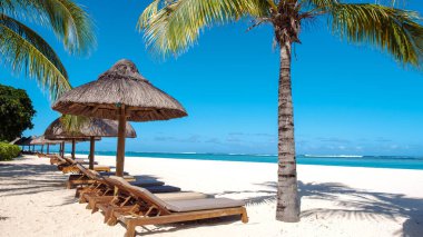 Yumuşak beyaz kumların turkuaz sularla buluştuğu Mauritius 'un el değmemiş güzelliğini keşfedin. Şatafatlı güneşlikler, sallanan palmiye ağaçları altında rahatlamaya yol açar. Okyanus kenarında rüya gibi bir tatil için mükemmeldir..