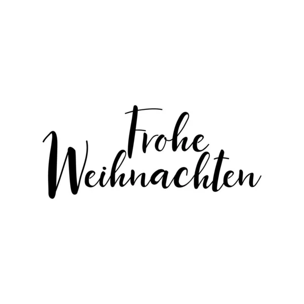 Text Auf Deutsch Frohe Weihnachten Weihnachtsbriefe Tintenillustration Moderne Pinselkalligrafie Auf — Stockvektor