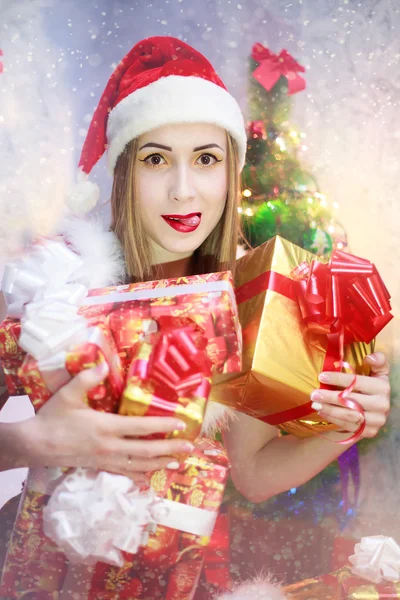 Santa Claus Girl — Stock Photo, Image