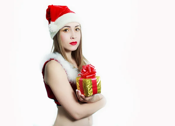 Babbo Natale ragazza — Foto Stock