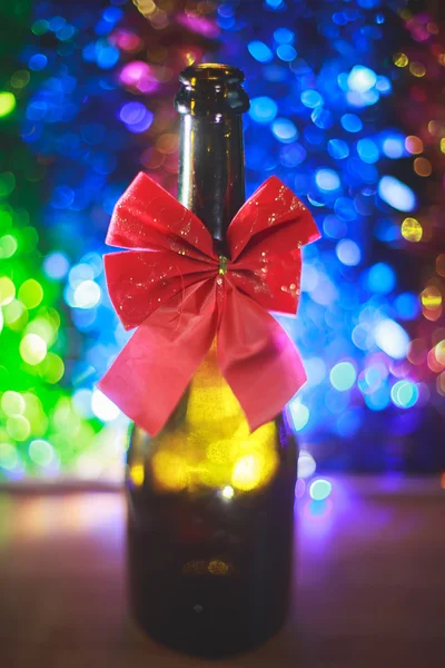 De Champagne in de kerstnacht — Stockfoto