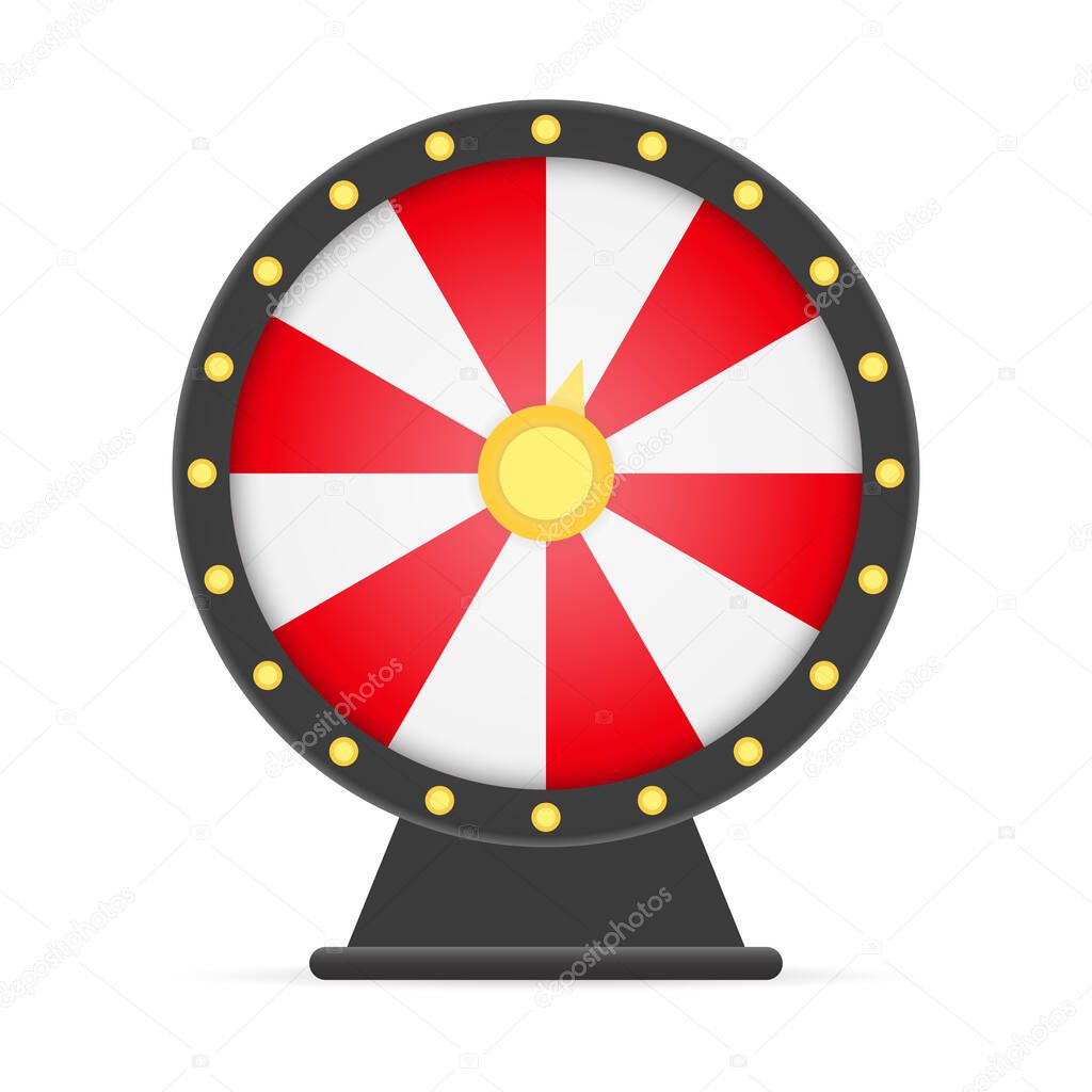 Fortune wheel lucky roulette isolated on white background