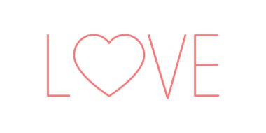 Kalp çizgisi tarzında bir aşk yazısı.