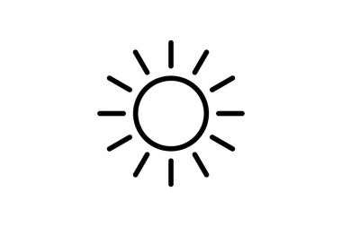 Güneş çizgisi simgesi basit tasarım