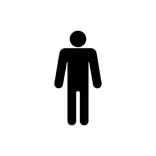 Homme Icône Symbole Conception Simple — Image vectorielle