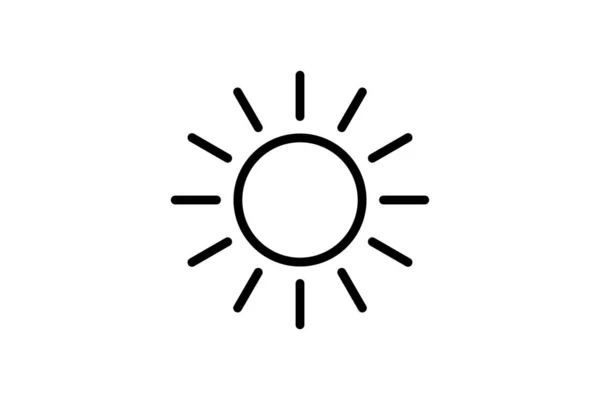 Sun Line Symbool Eenvoudig Ontwerp — Stockvector
