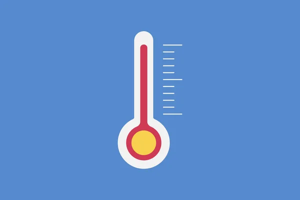 Thermometer Pictogram Symbool Platte Stijl — Stockvector