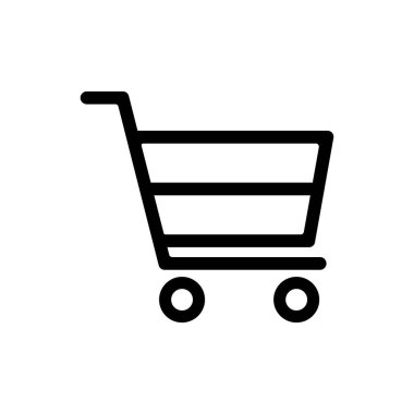 Alışveriş arabası simgesi basit tasarım