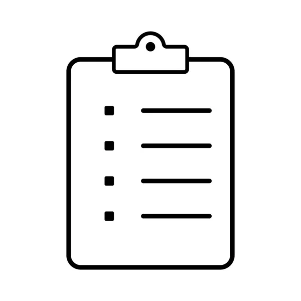 Clipboard Line Icon Symbol Simple Design — Stock Vector