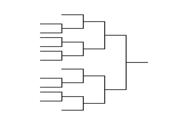 スポーツトーナメントブラケットチャンピオンシップテンプレート — ストックベクタ