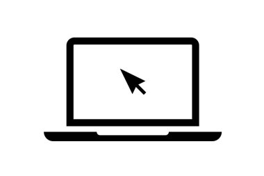 Dizüstü bilgisayar simgesi basit tasarım