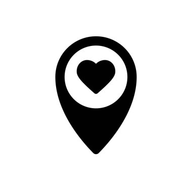 Pin ikonu kalbi. Basit tasarım