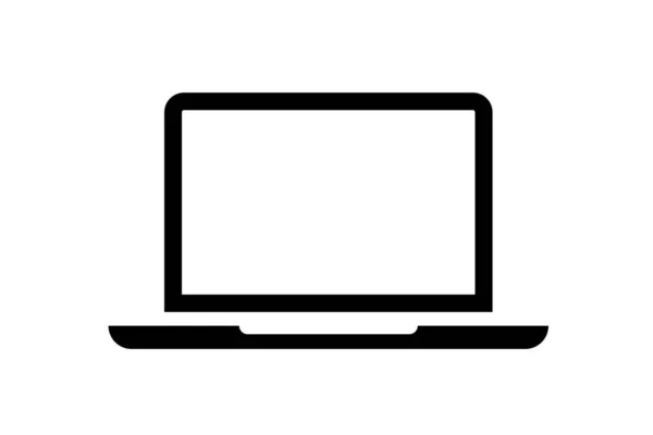 Laptop Pictogram Symbool Eenvoudig Ontwerp — Stockvector