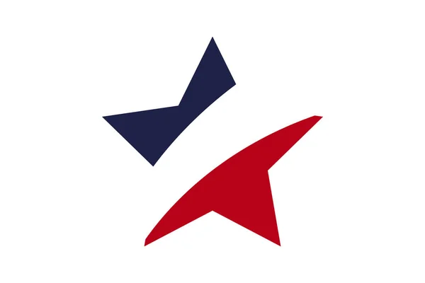 Usa Stjärna Ikon Symbol Amerikansk Logotyp — Stock vektor