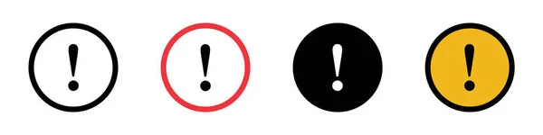 Signo Precaución Icono Conjunto Diseño Simple — Archivo Imágenes Vectoriales