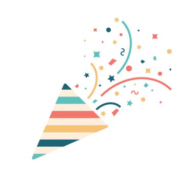 Parti krakeri simgesi basit tasarım