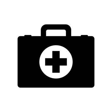 İlk yardım kutusu simgesi basit tasarım 