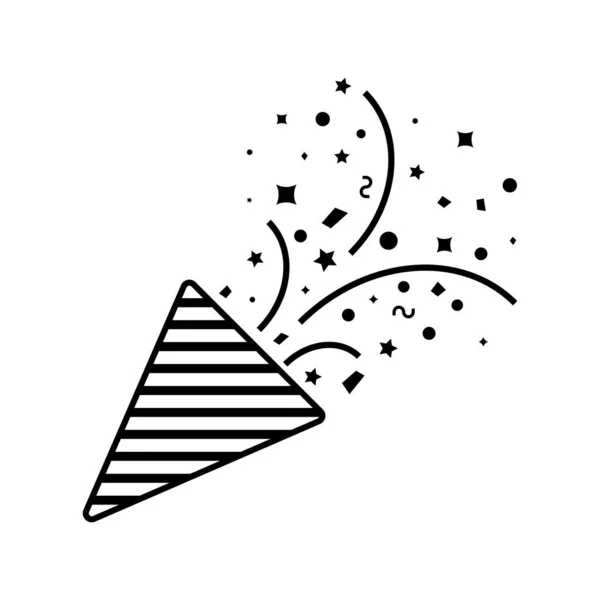 Піктограма Вечірки Крекер Простий Дизайн — стоковий вектор