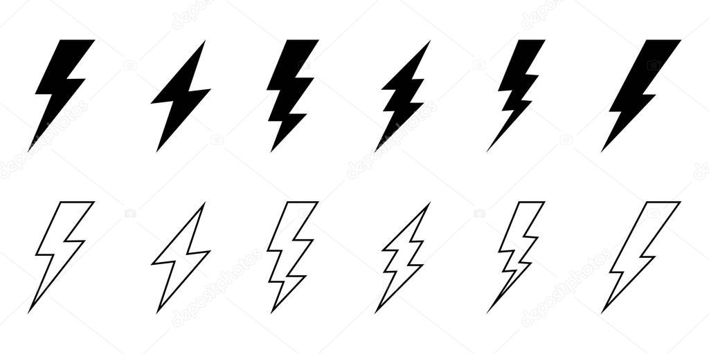 Flash icon set line style