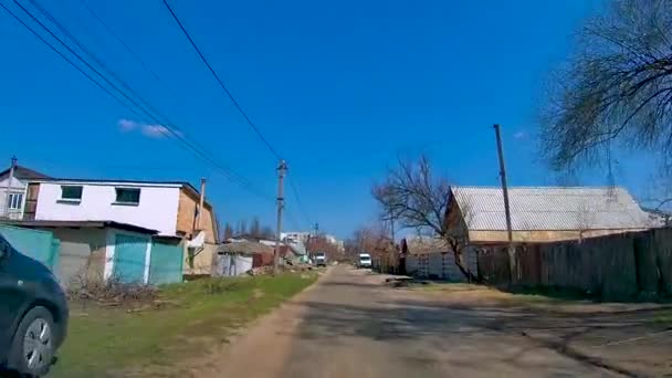 Araba Camından Kırsal Yol Köyden Geçerken — Stok video