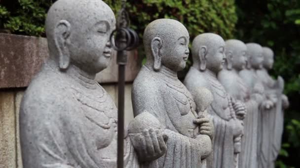 Guerreros Buda. Monasterio budista en Japón . — Vídeo de stock