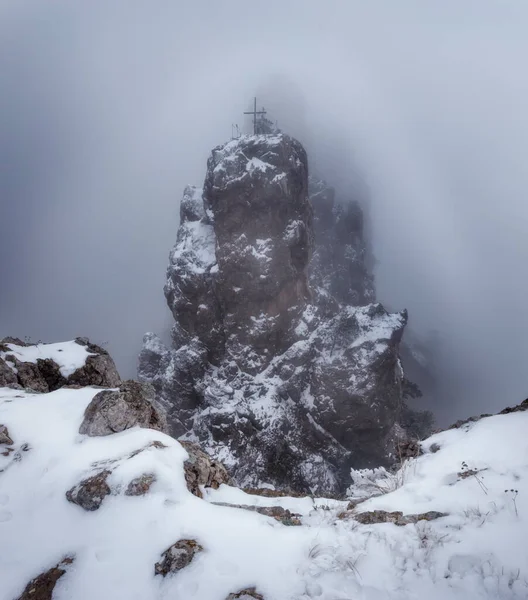 Χειμώνας Στα Βουνά Της Κριμαίας — Φωτογραφία Αρχείου